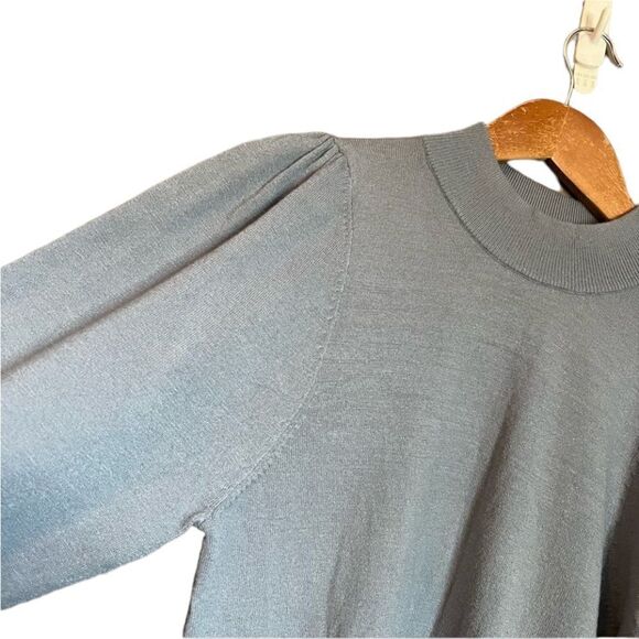 3 for $30! Express grey blue knit sweater. Size small - Picture 3 of 11
